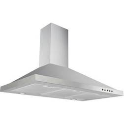 Respekta Hotte D'aspiration Murale 90 cm Led 90cm, Argent, Acier Inoxydable