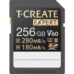 Team Group 256GB Expert SD Card UHS-II U3 V60 Read/Write Speed Up to 280/180MB/s (TTCSDY256GIIV6001)