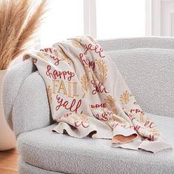 Safavieh 50"x60" Happy Fall Blankets Brown, Orange, Gray (152.4x127cm)