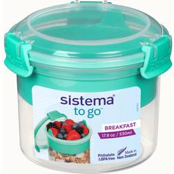 Sistema Breakfast To Go Minty Teal Madkasse 0.53L