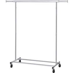 Songmics Burro Ropa Con Ruedas Extensible Portátil 90kg Longitud Ajustable 92-132cm Armario