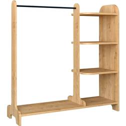 VCM Garderobestativ med Tøjstang 106 x 110 x 35 cm Garderobeskab