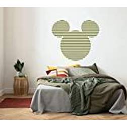 Komar Runde Tapete selbstklebend Mickey Head Stripes