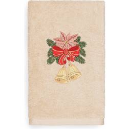 Authentic Hotel and Spa Christmas Bells Cotton Guest Towel Beige, Gold (76.2x40.64)