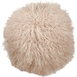 Saro LIFESTYLE Wool Mongolian Lamb Fur Complete Decoration Pillows White