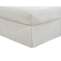 Fresh Ideas Poplin Tailored Queen Bed Skirt Valance Sheet White (203.2x)