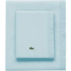 Lacoste Solid Cotton Percale Bed Sheet Blue