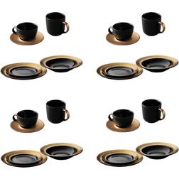 Berghoff Gem 24 Piece Place - Black Dinner Set