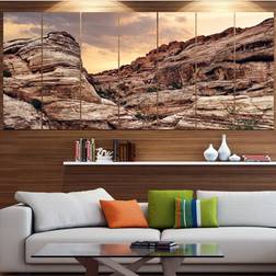 Design Art "Scenic Red Rock Canyon in Nevada" Landscape Print on Wall Decor