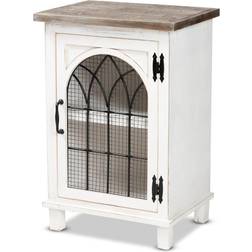 Baxton Studio Two-Tone 1-Door Small Table