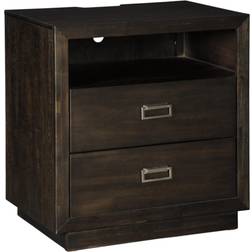 Ashley Hyndell Nightstand Dark Bedside Table