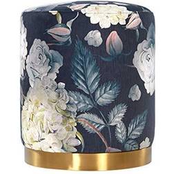 TOV Furniture Opal Floral Velvet Foot Stool