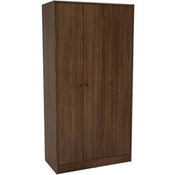 3 Door Dark Wardrobe