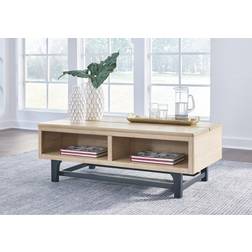 Ashley Signature Freslowe Light Brown/Black Lift Top Cocktail Small Table