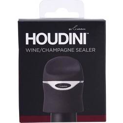 Houdini Black Plastic/Silicone Champagne Sealer Bottle Stopper