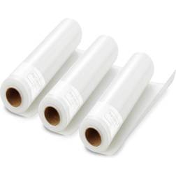 ProSeal 8 22 3-Rolls Clear Vacuum Sealer Rolls, White Plastic Bag & Foil