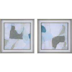 Uttermost Mist Shapes Prints, Set/2 Framed Art