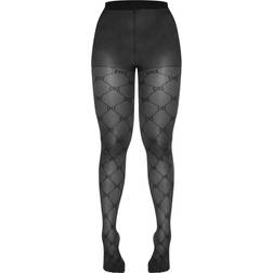 PrettyLittleThing Patterned Tights - Black