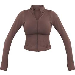 PrettyLittleThing Basic Seamless Jacket - Chocolate