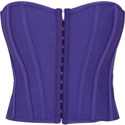 PrettyLittleThing Bandage Hook & Eye Structured Corset - Purple