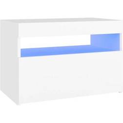 vidaXL Led Lights Bedside Table 35x60cm