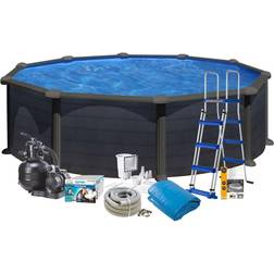 Swim & Fun Octagon Basic Pool Package Ø4.6x1.2m Black