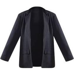 PrettyLittleThing Longline Oversized Curved Hem Blazer - Black