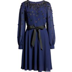 Shani Floral Embellished Long Sleeve Dress