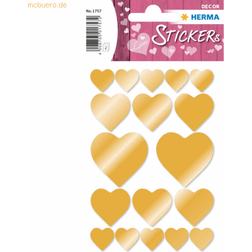 Herma Stickers Decor Valentine's Day Hjerter Guld (2)