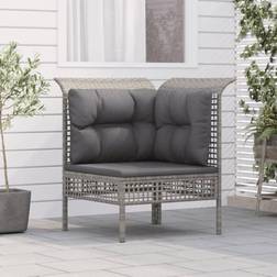 vidaXL Angolare da Giardino con Cuscino in Polyrattan Grigiocod MXL 119404 Divano Modulare