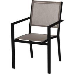 BigBuy Home Garden Chair Thais 55.2 x 60.4 x 86 cm Graphite Taupe Aluminium