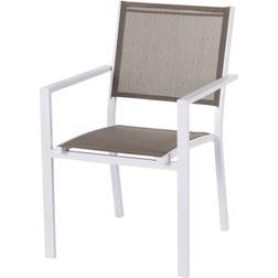 BigBuy Home Chaise De Jardin Thais 55.2 x 60.4 x 86 cm Taupe Aluminium Blanc