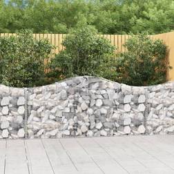 vidaXL 3x Paniers À Gabions Arqués Cages 200x30x80/100 cm