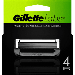 Gillette Labs Cuchillas de repuesto compatibles con GilletteLabs con elemento de limpieza y Heated Razor, 4 cuchillas de repuesto