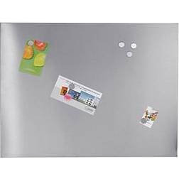Zeller Lavagna Magnetica Per Note Inox + 3 Magneti 60x80 cm