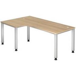Hammerbacher KAISER KRAFT GMBH Angled Table 2000mm Aluminium Silver/Oak Writing Desk
