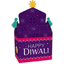 Happy Diwali Treat Box Party Favors Festival of Lights Party Goodie Gable Boxes Set of 12