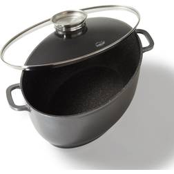 Stoneline 8 L Aluminium Casserole with Lid Black with lid
