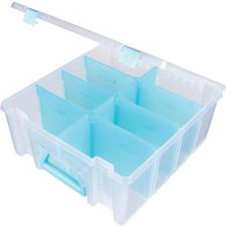 Artbin Super Satchel Double Deep W/Removable Dividers Aqua Handle, Latch and Dividers