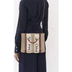 Chloé Woody Liten Shopper Väska - Beige