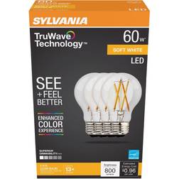 Sylvania TruWave A19 E26 Medium LED Bulb Soft White 60 Watt Equivalence 4 pk