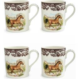 Spode American Quarter Horse Mug, Set of 4 Cup