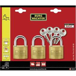 BURG WÄCHTER Cadenas 25.00 mm Fermeture 4 Clés Trio 222 20 SB