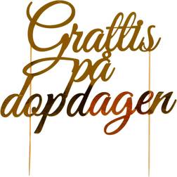 "Grattis Dopdagen" Kagedekoration