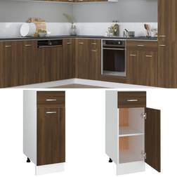 vidaXL Armario Bajo Cocina Madera De Ingeniería 30x46x81.5 cm - Marrón Cómoda