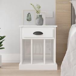 vidaXL High Gloss White Cabinet 43 x 36 x 50 cm Bedside Table