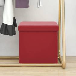 vidaXL Rouge Bordeaux PVC Pouf