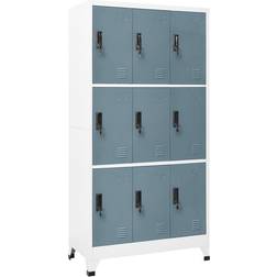 vidaXL Bureau Gris 90 x 45 x 180 cm Armoire