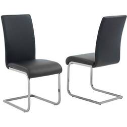 Best Master Furniture Trinity Black/Silver Modern Kitchen Chair 2