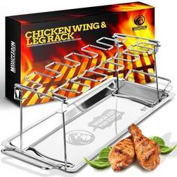 Grillers Chicken Leg Rack for Grill Hold Up 12 Chicken